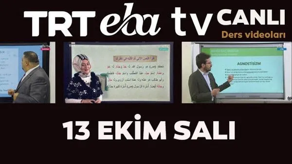 TRT EBA TV canlı izle! (13 Ekim 2020 Salı) 'Uzaktan Eğitim' Ortaokul, İlkokul, Lise kanalları canlı yayın | Video