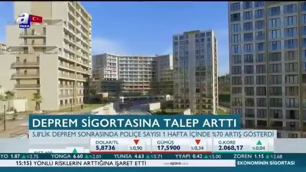 Deprem sigortasına talep arttı