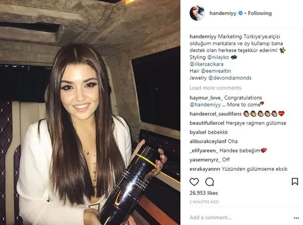 Ünlülerin Instagram paylaşımları (06.01.2018)