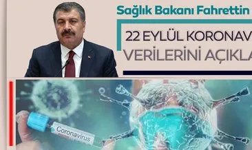 Son dakika haberi: Bakan Fahrettin Koca 22 Eylül koronavirüs vaka ve vefat sayılarını açıkladı! İşte, Türkiye’de corona virüs son durum tablosu