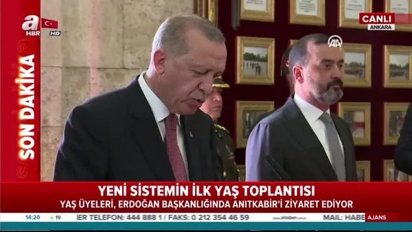 YAŞ üyeleri, Erdoğan başkanlığında Anıtkabir'i ziyaret etti