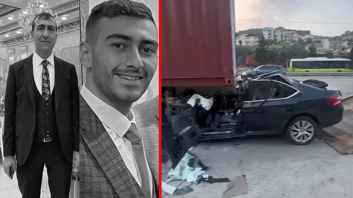 Kocaeli'de otomobilin tıra arkadan çarpması sonucu meydana gelen feci kaza