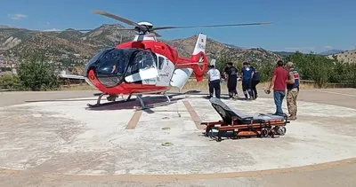 El parmaklarından yaralandı: Talihsiz kadın ambulans helikopterle Malatya’ya sevk edildi! #tunceli