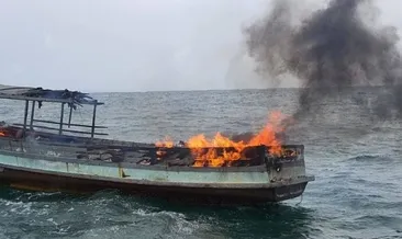 Kamboçya açıklarında tekne yandı: 1 ölü