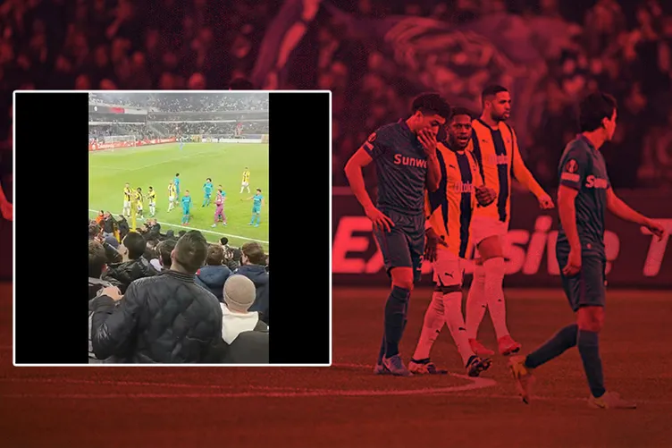 Son dakika haberi: Anderlecht maçında Fenerbahçe taraftarına çirkin saldırı! Hakem maçı durdurdu...