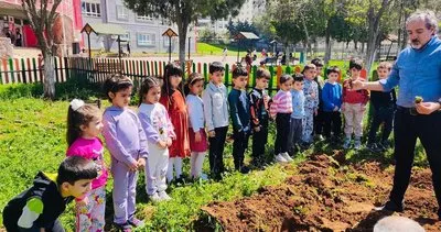 Şanlıurfa'da bir özel okuldaki minik öğrencilerden organik tarım uygulaması #sanliurfa