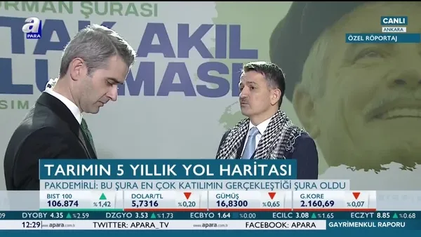 Bakan Pakdemirli'den A Para'ya özel açıklamalar