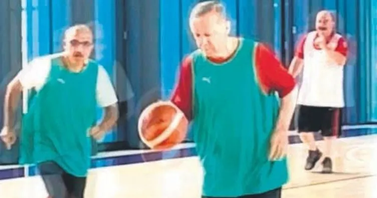 Erdoğan’ın basketbol performansı göz doldurdu: Masada, sahada, sporda mücadeleye devam