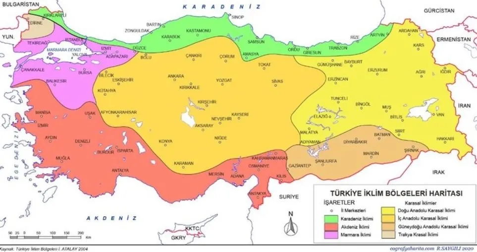 Türkiye Dilsiz Haritası (Siyasi) - Renksiz ve Renkli Dilsiz Türkiye