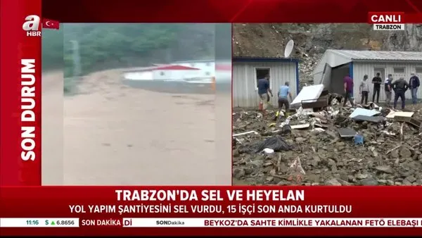 Son dakika: Trabzon'da sel ve heyelan felaketi | Video