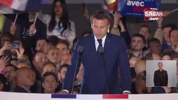Macron’dan zafer konuşması: “Birçok yurttaşım beni desteklemek için değil, aşırı sağı engellemek için bana oy verdi” | Video