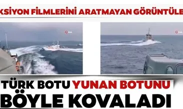 Son dakika: Türk botu Yunan botunu böyle kovaladı!