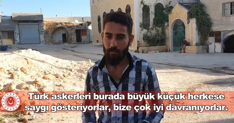 İdlib’deki Suriyelilerden Türk askerine teşekkür