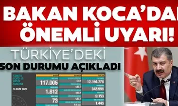 Son dakika haberi: Fahrettin Koca 16 Ekim koronavirüs hasta ve vefat sayılarını açıkladı! Türkiye’de koronavirüs son durum tablosu!