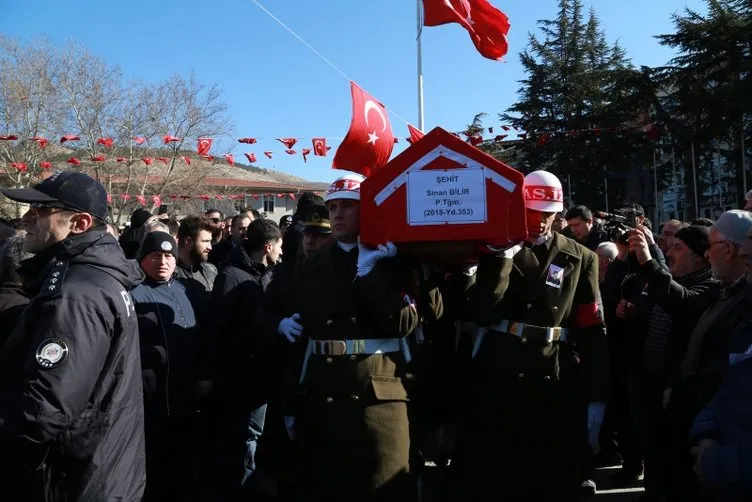 Tel Abyad şehidi teğmen Sinan Bilir, Tokat’ta son yolculuğa uğurlandı