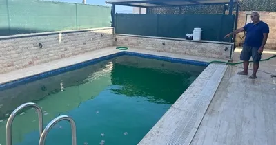 Bodrum’da susuz yaz!  Yüzme havuzu ve çöp kutusunu bile su depolamak için kullanıyorlar...