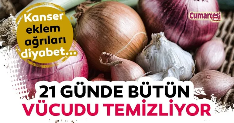 Kanser, eklem ağrıları, diyabet... İşte 21 günde vücudu temizleyen soğan sarımsak kürü