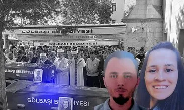 Beton kemer üzerlerine devrilmişti: Talihsiz çift son yolculuğuna uğurlandı! #ankara
