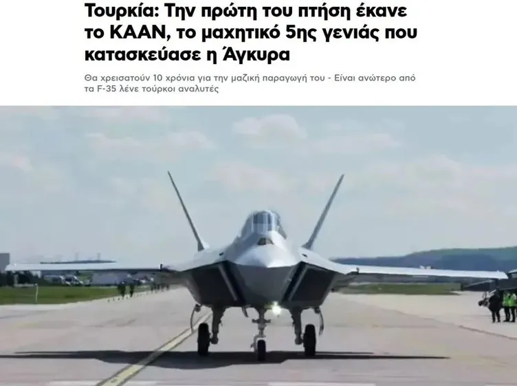 KAAN ilk uçuşunu gerçekleştirdi! Yunan basınında panik manşetleri: Çift motorlu hayalet uçak