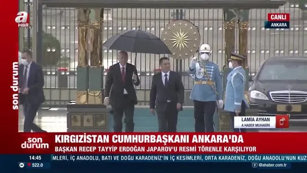 Başkan Erdoğan'dan önemli kabul! Kırgızistan Cumhurbaşkanı Ankara'da | Video