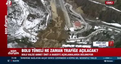 Bolu Valisi heyelan sonrası son durumu A Haber’de açıkladı Tünel yarına kadar açılabilir | Video