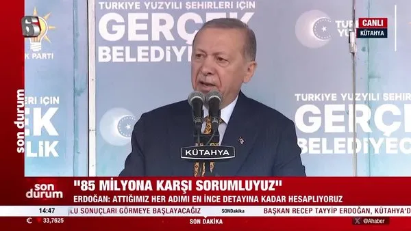 Başkan Erdoğan'dan Kütahya mitinginde önemli açıklamalar | Video