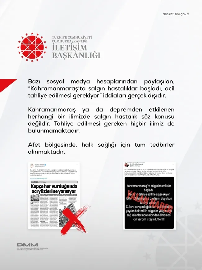 Sistematik algı operasyonları mercek altında! İşte 6 Şubat depremine ilişkin yalanlar ve gerçekler
