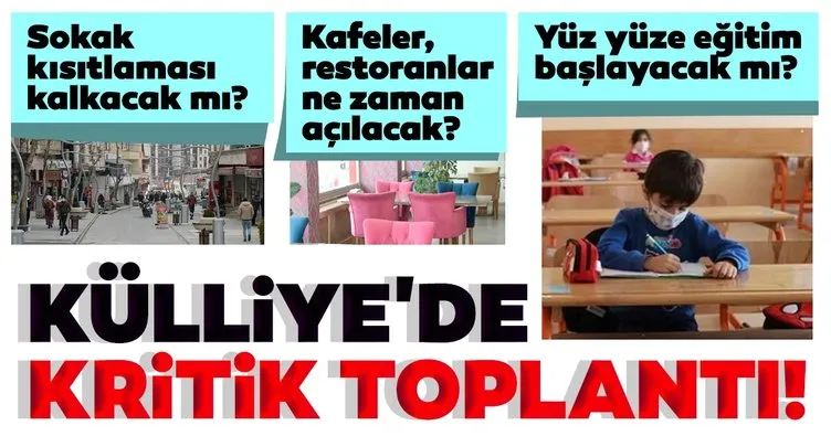 SON DAKİKA: Bakanlar Kurulu Kabine Toplantısı başladı! Kafeler ve restoranlar ne zaman açılacak? Sokağa çıkma yasağı kalkacak mı?