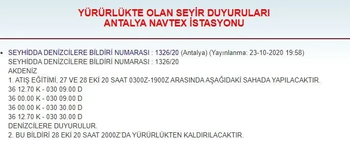 Son Dakika Turkiye Den Yeni Navtex Ilani Son Dakika Haberler