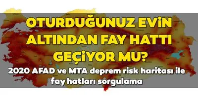AFAD ve MTA fay hattı sorgulama ile Türkiye deprem risk haritası 2020: Evimin altından veya yakınından fay hattı geçiyor mu? TIKLA-SORGULA