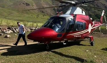 Ambulans helikopter arı sokması sonucu bilinç kaybı yaşayan hastaya yetişti #erzurum