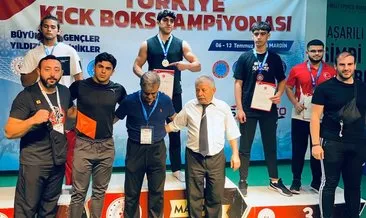 Baran Çelik, Türkiye Kick Boks Şampiyonasında Türkiye Şampiyonu oldu
