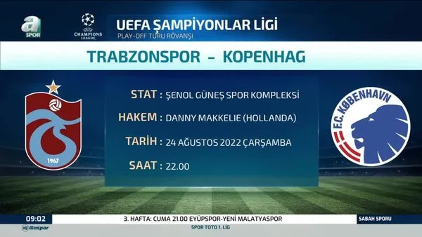 Trabzonspor Kopenhag MUHTEMEL 11'LER BELLİ OLDU | Şampiyonlar Ligi için son engel | Video
