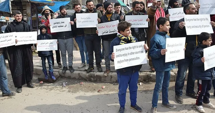 Azez halkından rejim karşıtı protesto