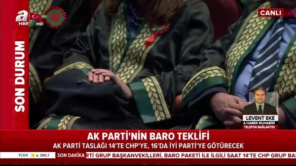 Son dakika: Ak Parti'nin Baro Teklifi hakkında flaş gelişme! Bugün CHP ve İyi Parti'ye... | Video