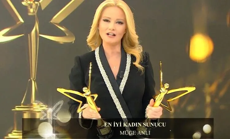 ATV’nin yıldızı Müge Anlı 2 ödül birden aldı! Altın Kelebek’de Müge Anlı’ya 2 ödül!