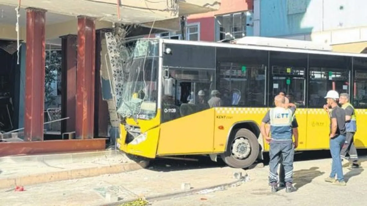 İETT otobüsünün çarptığı binaya güçlendirme