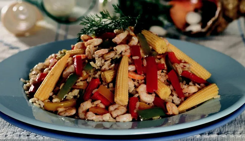 Karidesli Kepekli Pirinç Pilavı