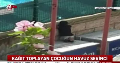 Antalya’da, sitenin havuzundaki çocukları izleyen kağıt toplayıcısı çocuğu Konyaaltı Belediyesi havuzda ağırladı | Video