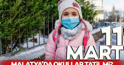 Yarın Malatya’da okullar tatil mi? 11 Mart okullar tatil olacak mı ve Malatya Valiliği’nden kar tatili açıklaması geldi mi?