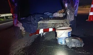 Fırlayan otomobilin bagaj kapağı tankere çarptı: 1 ölü, 8 yaralı #adana