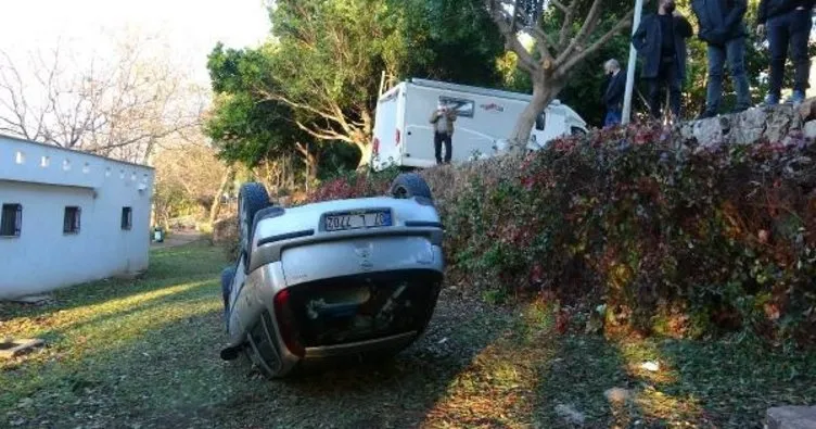 Antalya’da kaza! Öğretmen araçla parka uçtu