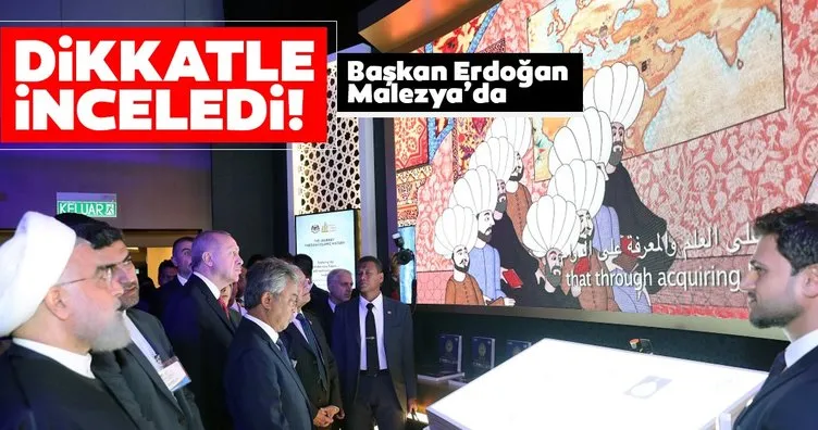 Başkan Erdoğan Kuala Lumpur'da! Oturumun ardından sergi alanını gezdi