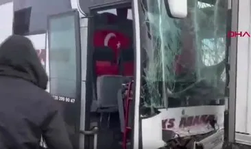 Ankara-Niğde Otoyolunda yolcu otobüsü TIR'a çarptı: Çok sayıda yaralı #ankara