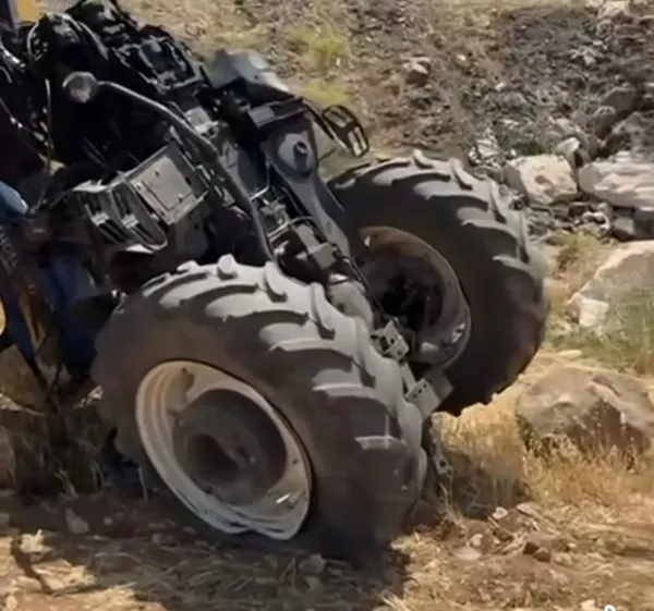 Traktör kazası görüntüsü