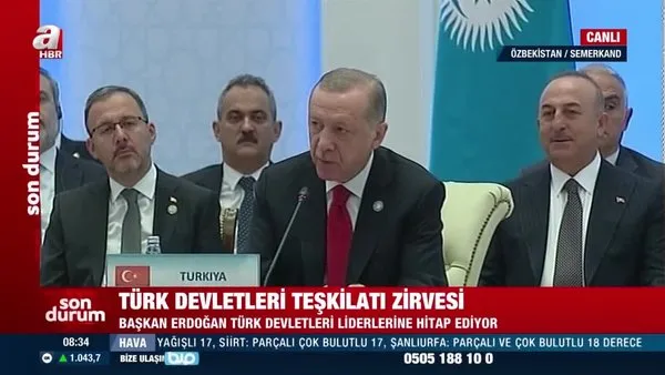 Son Dakika: Başkan Erdoğan'dan Türk Devletleri Teşkilatı Zirvesi'nde önemli açıklamalar | Video
