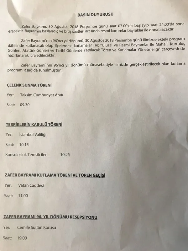 30 Agustos Sebebiyle Istanbul Da Kapanacak Yollar Sayfa 4 En Son Haber