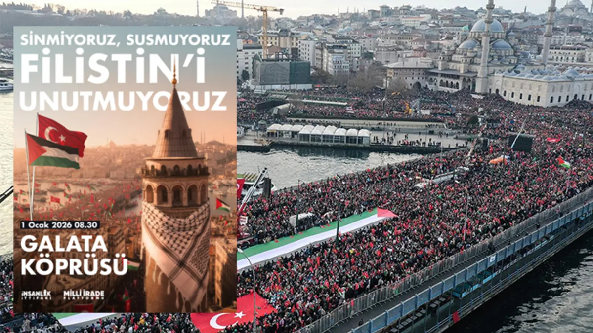 İstanbul Filistin için tek yürek: Galata Köprüsü’ndeki tarihi buluşmanın ulaşım detayları belli oldu İstanbul Filistin için tek yürek: Galata Köprüsü’ndeki tarihi buluşmanın ulaşım detayları belli oldu