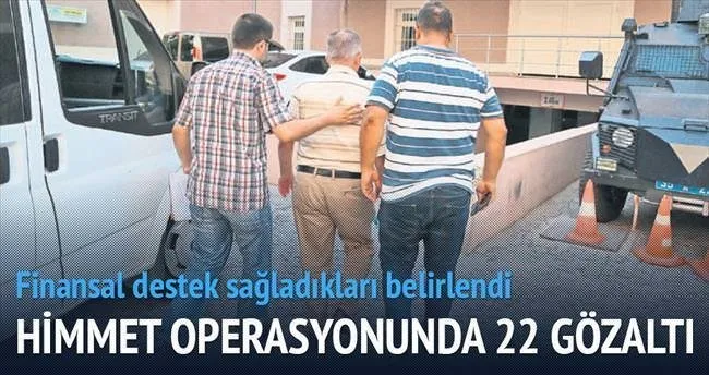 ’Himmet’ operasyonu: 8 ilde 22 gözaltı