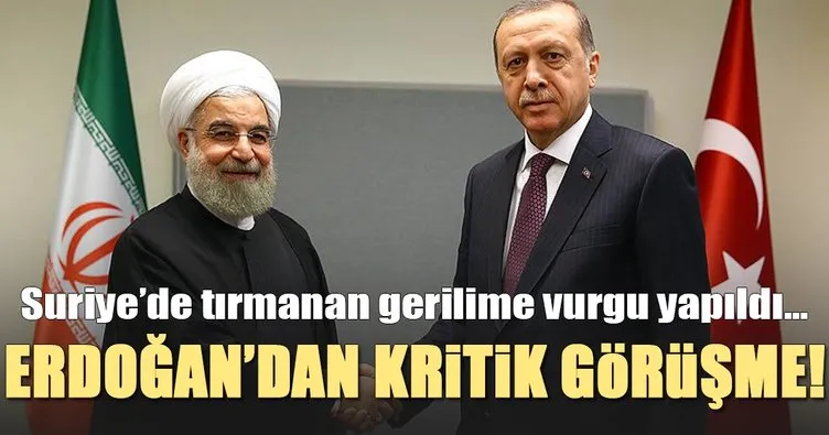 Son Dakika: Cumhurbaşkanı Erdoğan İranlı mevkidaşı ile görüştü